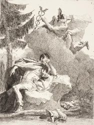 Merkur erscheint Äneas im Traum, ca. 1770